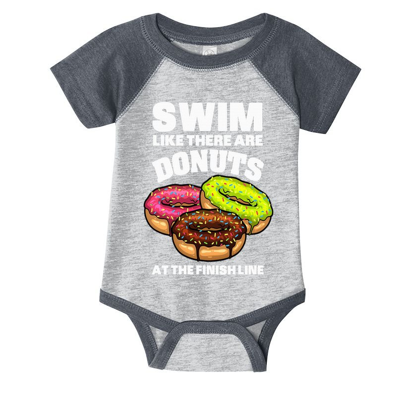 Best Swimming Art For Swimmer Donut Lover Swimming Infant Baby Jersey Bodysuit