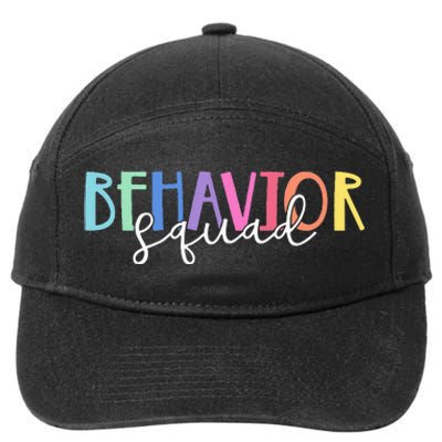 BEHAVIOR SQUAD ABA Therapist RBT Therapy Behaviour Team 7-Panel Snapback Hat