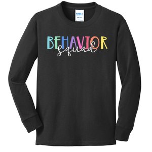 BEHAVIOR SQUAD ABA Therapist RBT Therapy Behaviour Team Kids Long Sleeve Shirt