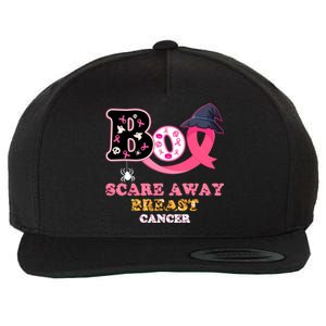 Boo Scare Away Breast Cancer Halloween Support Squad Warrior Gift Wool Snapback Cap