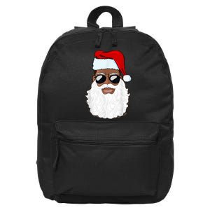 Black Santa African American 16 in Basic Backpack