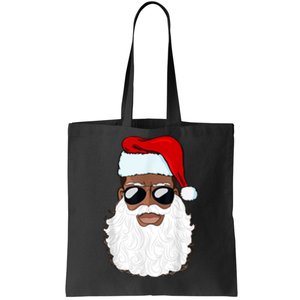 Black Santa African American Tote Bag