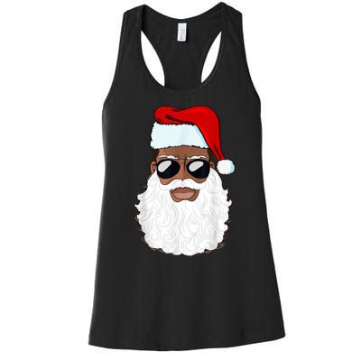 Black Santa African American Women's Racerback Tank