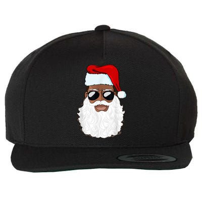 Black Santa African American Wool Snapback Cap