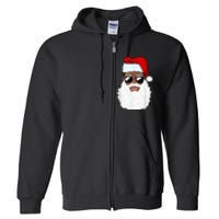 Black Santa African American Full Zip Hoodie