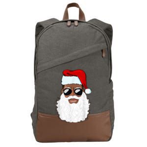 Black Santa African American Cotton Canvas Backpack