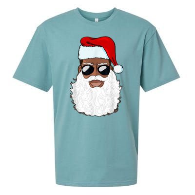 Black Santa African American Sueded Cloud Jersey T-Shirt