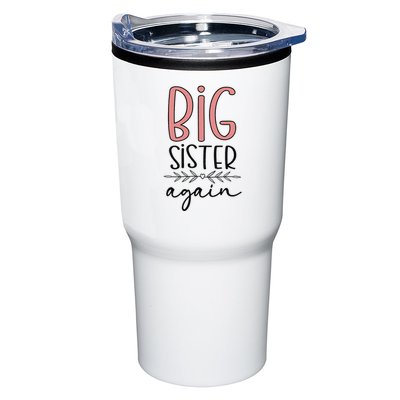 Big Sister Again Pregnancy and Birth Announcement Tumbler