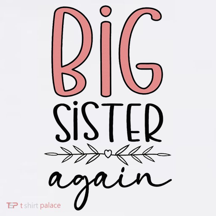 Big Sister Again Pregnancy and Birth Announcement Premium T-Shirt