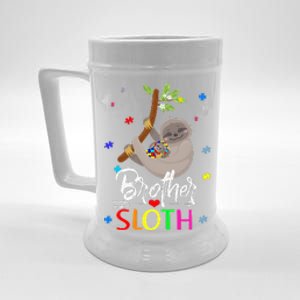 Brother Sloth Autism Awareness Love Supports Beer Stein