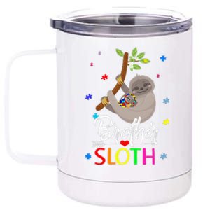 Brother Sloth Autism Awareness Love Supports 12 oz Stainless Steel Tumbler Cup