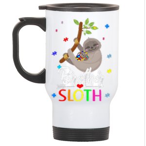 Brother Sloth Autism Awareness Love Supports Stainless Steel Travel Mug