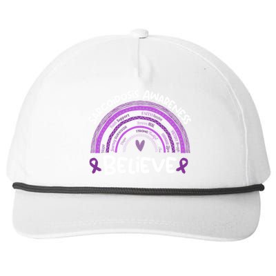 Believe Sarcoidosis Awareness Month Gift Sarcoidosis Cute Gift Snapback Five-Panel Rope Hat