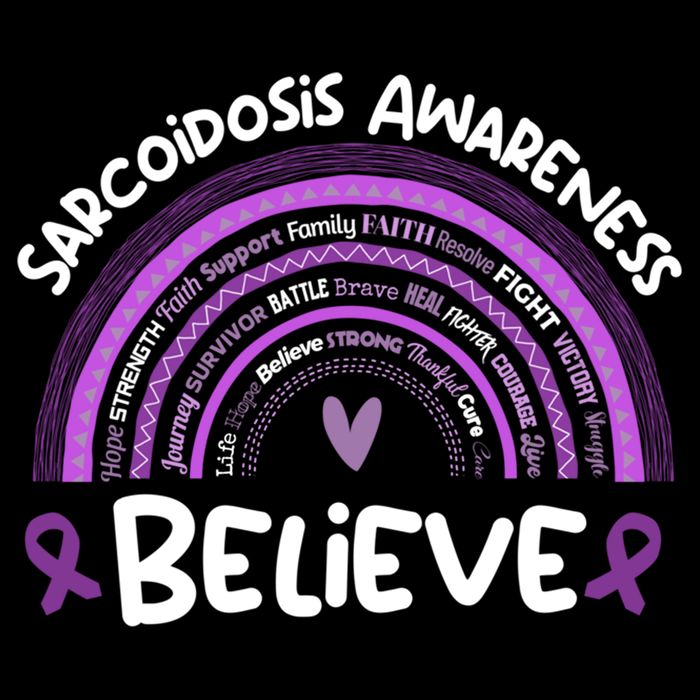Believe Sarcoidosis Awareness Month Gift Sarcoidosis Cute Gift Flat Bill Trucker Hat