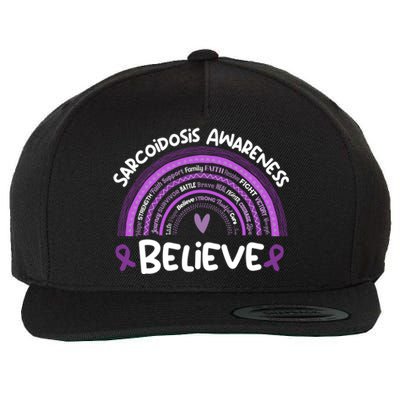 Believe Sarcoidosis Awareness Month Gift Sarcoidosis Cute Gift Wool Snapback Cap