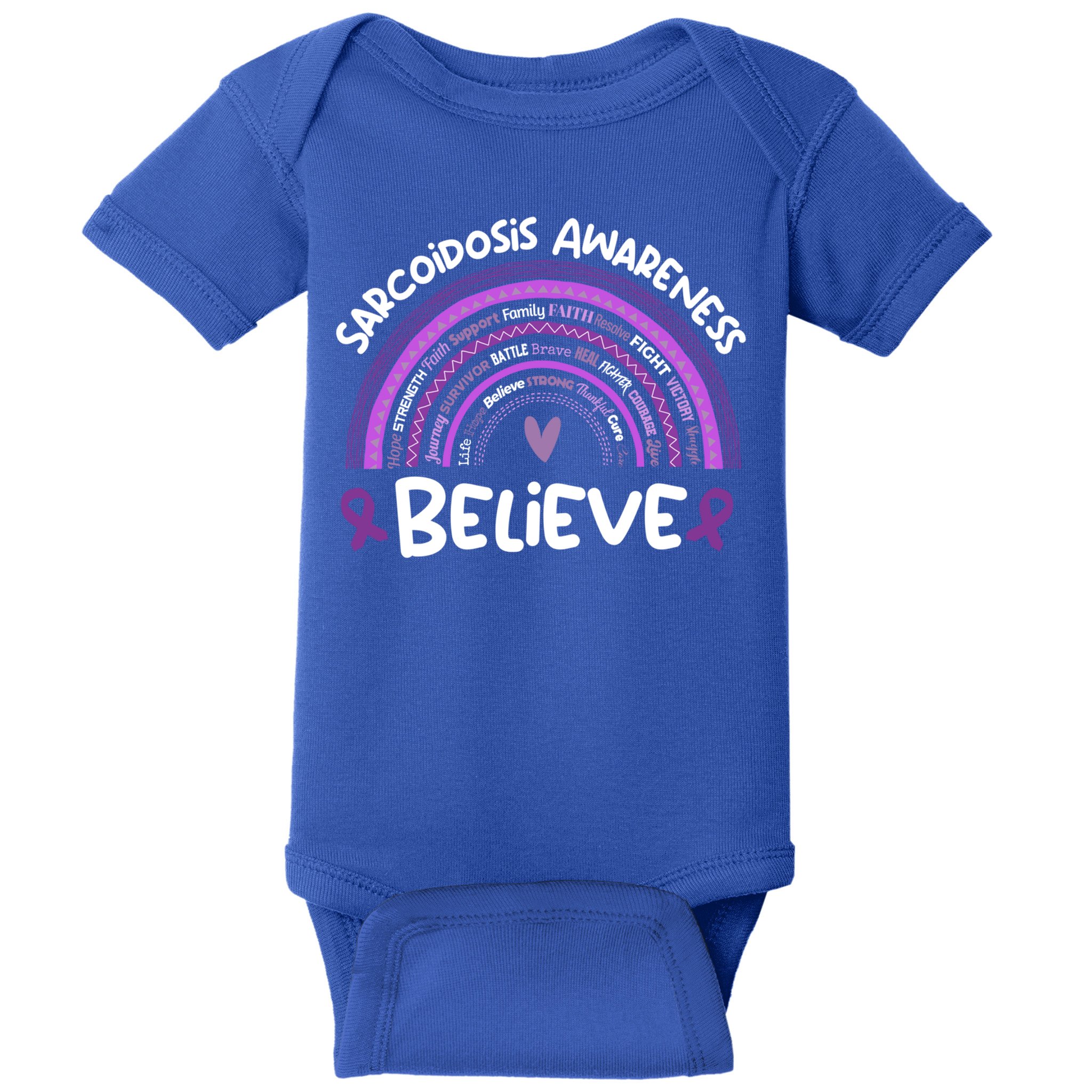 Believe Sarcoidosis Awareness Month Gift Sarcoidosis Cute Gift Baby Bodysuit