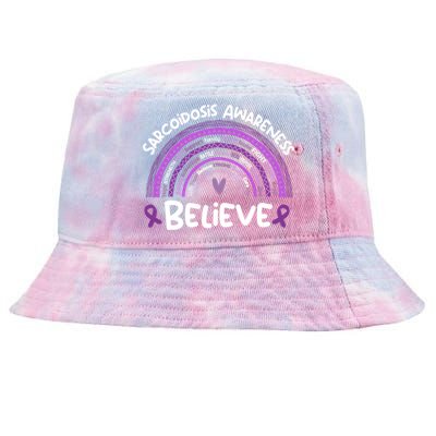 Believe Sarcoidosis Awareness Month Gift Sarcoidosis Cute Gift Tie-Dyed Bucket Hat