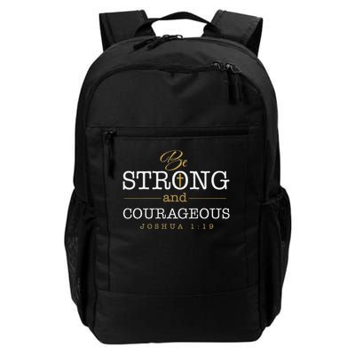 Be Strong And Courageous Jesus Lord Christian Joshua 119 Daily Commute Backpack