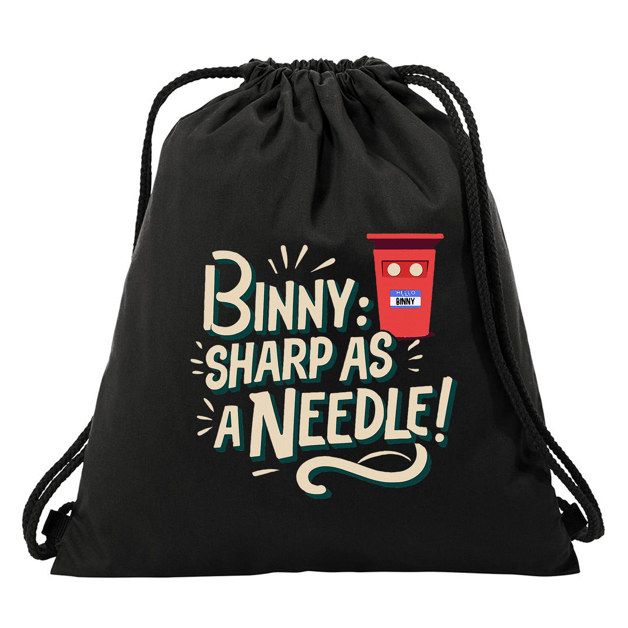 Binny Sharp As A Needle Kensington Avenue Camera Club Drawstring Bag