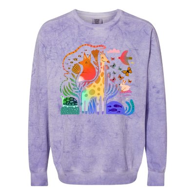 Biodiversity Science Animal Nature Colorblast Crewneck Sweatshirt