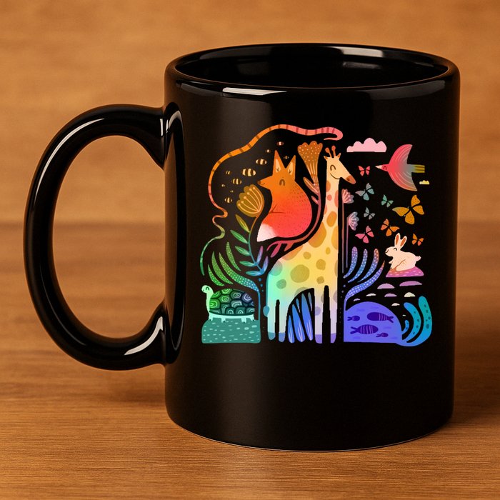 Biodiversity Science Animal Nature 11oz C Handle Ceramic Mug