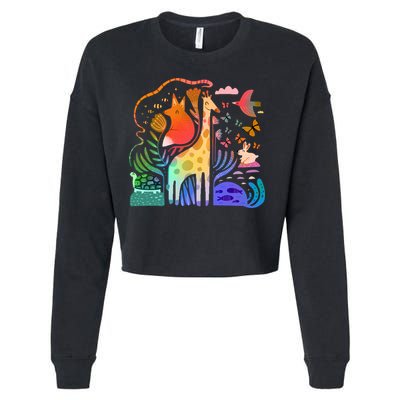 Biodiversity Science Animal Nature Cropped Pullover Crew