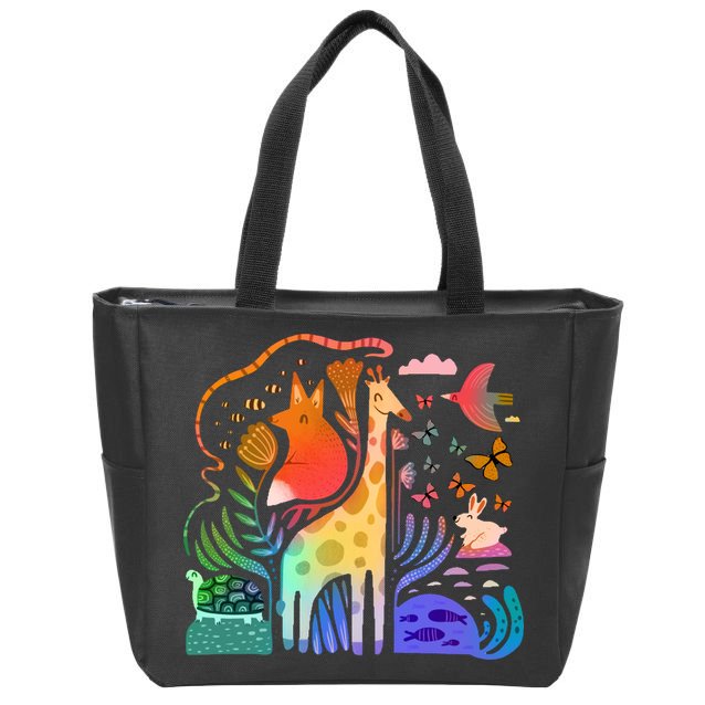 Biodiversity Science Animal Nature Zip Tote Bag