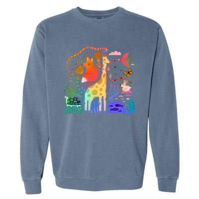 Biodiversity Science Animal Nature Garment-Dyed Sweatshirt