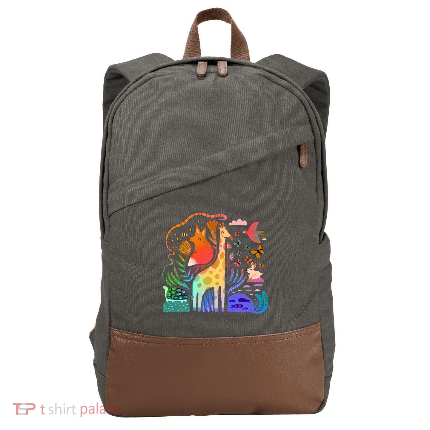 Biodiversity Science Animal Nature Cotton Canvas Backpack