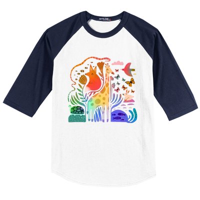 Biodiversity Science Animal Nature Baseball Sleeve Shirt