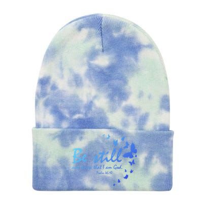 Be Still And Know That I Am God Christian Religious Funny Gift Tie Dye 12in Knit Beanie