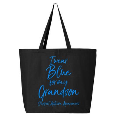 Blue Support Autism Awareness I Wear Blue For My Grandson 25L Jumbo Tote