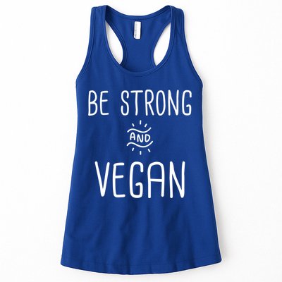 Be Strong And Vegan Design Gift For Christian Vegetarians Gift Womens Tank Top