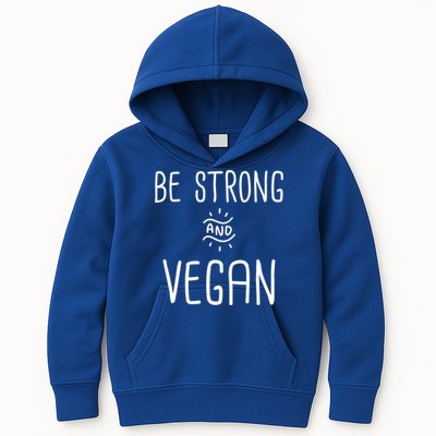 Be Strong And Vegan Design Gift For Christian Vegetarians Gift Kids Hoodie