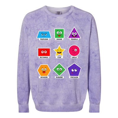 Basic Shapes And Preschoolers Learning Colorblast Crewneck Sweatshirt