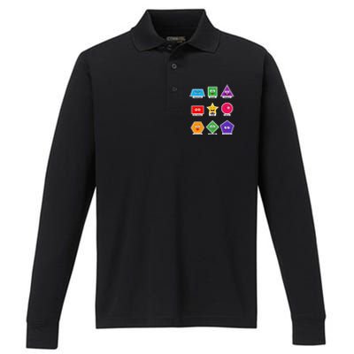 Basic Shapes And Preschoolers Learning Performance Long Sleeve Polo