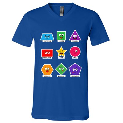 Basic Shapes And Preschoolers Learning V-Neck T-Shirt