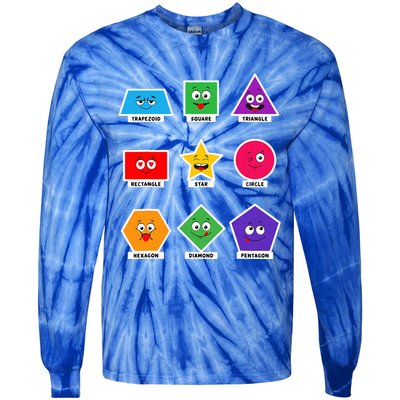 Basic Shapes And Preschoolers Learning Tie-Dye Long Sleeve Shirt