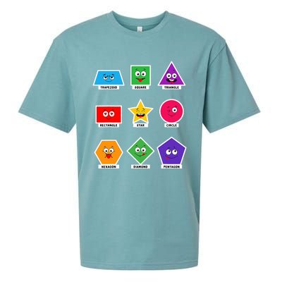 Basic Shapes And Preschoolers Learning Sueded Cloud Jersey T-Shirt