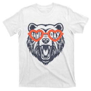 Bear Sunglasses American Football Thanksgiving Game Day T-Shirt