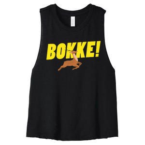 Bokke! South Africa Rugby Springbok South African Women's Racerback Cropped Tank