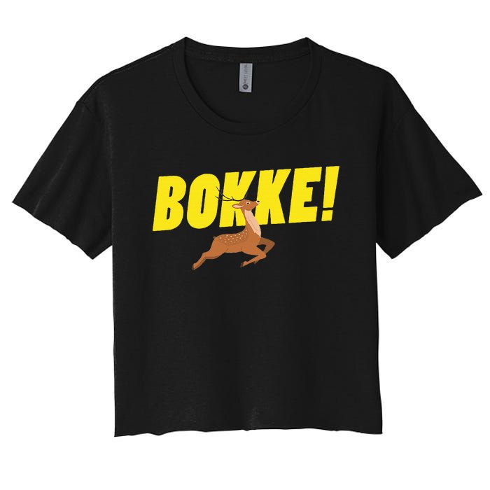 Bokke! South Africa Rugby Springbok South African Women's Crop Top Tee