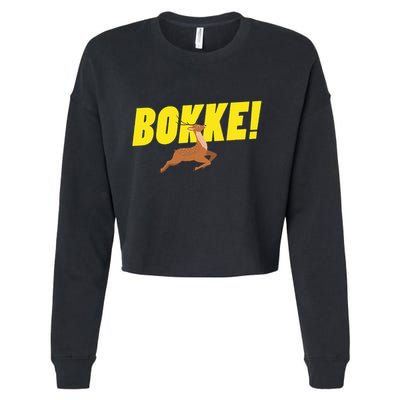 Bokke! South Africa Rugby Springbok South African Cropped Pullover Crew