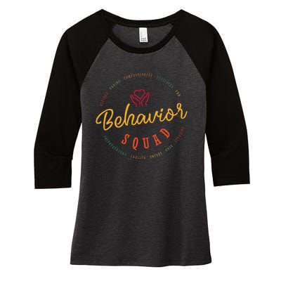 Behavior Specialist Apparel Behavior Squad Women's Tri-Blend 3/4-Sleeve Raglan Shirt