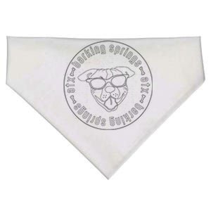 Barking Springs At Zilker Park ATX Gritty Grey Dog Logo USA-Made Doggie Bandana