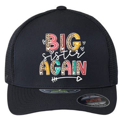 Big Sister Again Leopard Soon To BeSis Announcement Flexfit Unipanel Trucker Cap