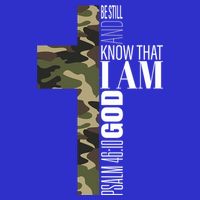 Be Still And Know God Christian Bible Verse Green Camo Cross  Toddler Hoodie
