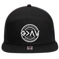 Be Still And Know, God Is Greater Than The Highs And Lows Circle 7 Panel Mesh Trucker Snapback Hat