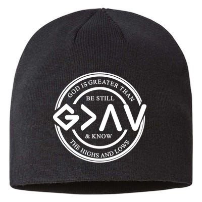 Be Still And Know, God Is Greater Than The Highs And Lows Circle Sustainable Beanie