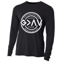 Be Still And Know, God Is Greater Than The Highs And Lows Circle Cooling Performance Long Sleeve Crew